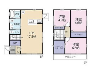 北島町鯛浜向戸建の物件間取画像